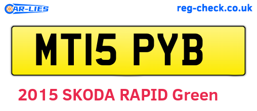 MT15PYB are the vehicle registration plates.