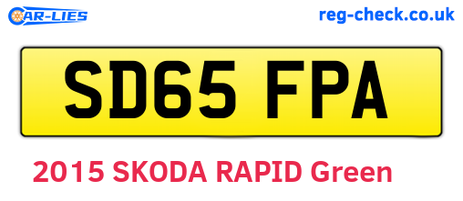 SD65FPA are the vehicle registration plates.