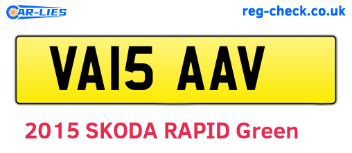 VA15AAV are the vehicle registration plates.