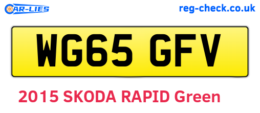 WG65GFV are the vehicle registration plates.