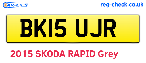 BK15UJR are the vehicle registration plates.