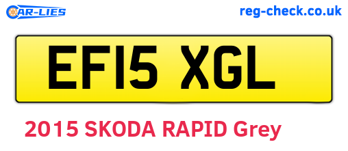 EF15XGL are the vehicle registration plates.