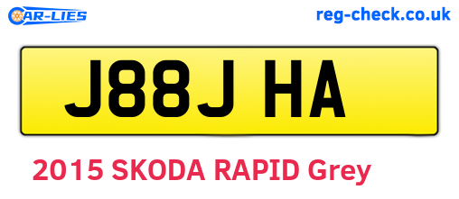J88JHA are the vehicle registration plates.