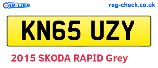 KN65UZY are the vehicle registration plates.
