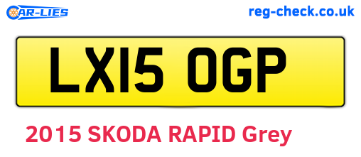 LX15OGP are the vehicle registration plates.