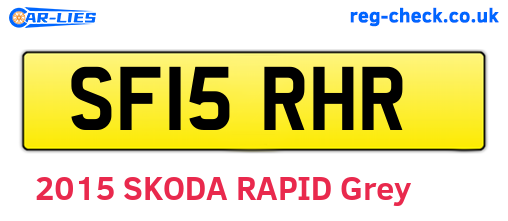 SF15RHR are the vehicle registration plates.