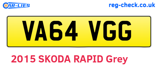 VA64VGG are the vehicle registration plates.