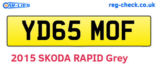 YD65MOF are the vehicle registration plates.