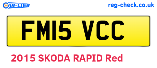 FM15VCC are the vehicle registration plates.