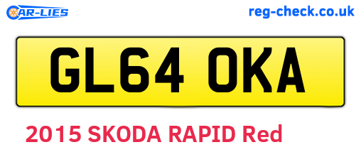 GL64OKA are the vehicle registration plates.