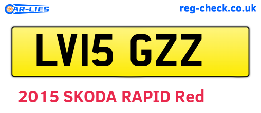 LV15GZZ are the vehicle registration plates.