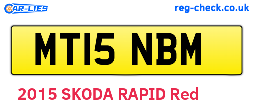 MT15NBM are the vehicle registration plates.