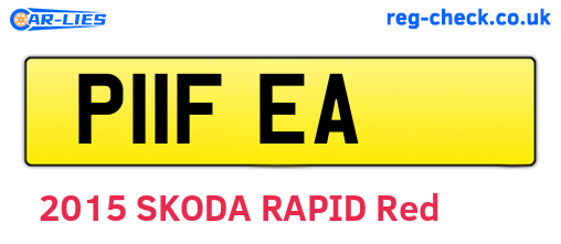 P11FEA are the vehicle registration plates.