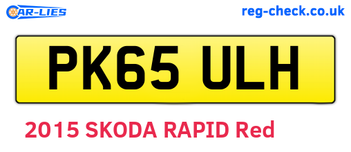 PK65ULH are the vehicle registration plates.