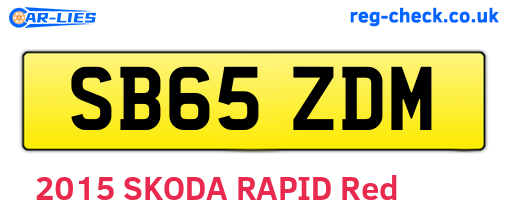 SB65ZDM are the vehicle registration plates.