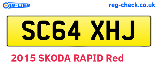 SC64XHJ are the vehicle registration plates.
