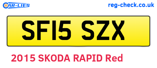 SF15SZX are the vehicle registration plates.