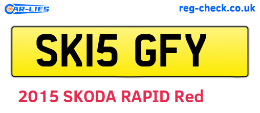 SK15GFY are the vehicle registration plates.