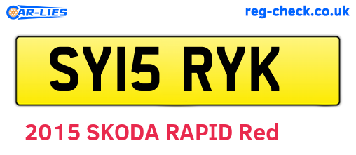 SY15RYK are the vehicle registration plates.