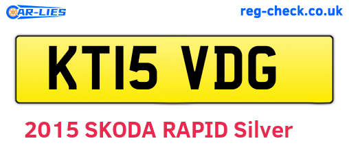 KT15VDG are the vehicle registration plates.