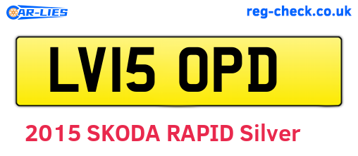LV15OPD are the vehicle registration plates.