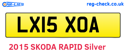 LX15XOA are the vehicle registration plates.