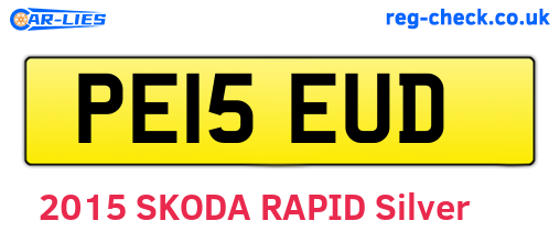 PE15EUD are the vehicle registration plates.