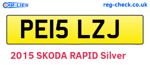 PE15LZJ are the vehicle registration plates.