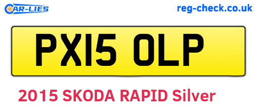 PX15OLP are the vehicle registration plates.