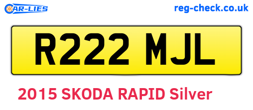 R222MJL are the vehicle registration plates.