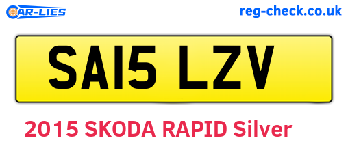 SA15LZV are the vehicle registration plates.
