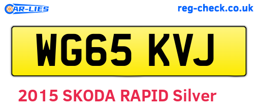 WG65KVJ are the vehicle registration plates.