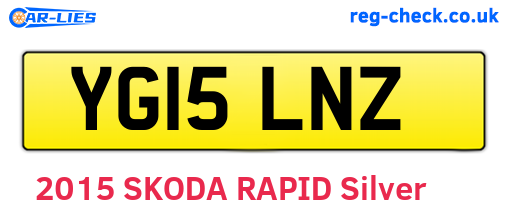 YG15LNZ are the vehicle registration plates.