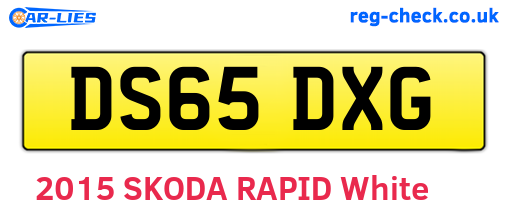 DS65DXG are the vehicle registration plates.