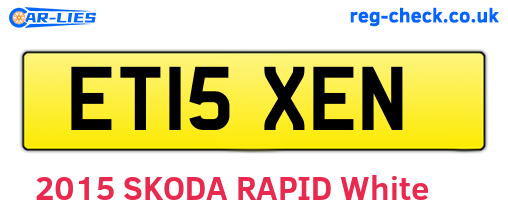 ET15XEN are the vehicle registration plates.