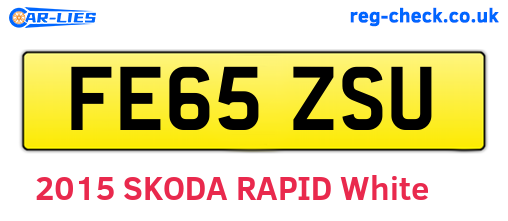 FE65ZSU are the vehicle registration plates.
