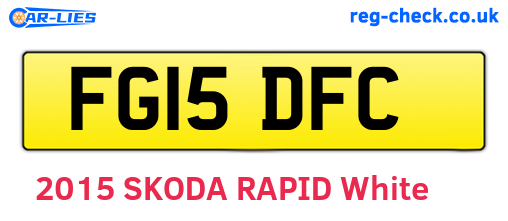 FG15DFC are the vehicle registration plates.