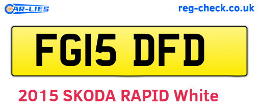 FG15DFD are the vehicle registration plates.