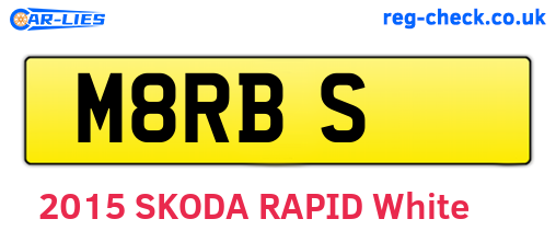 M8RBS are the vehicle registration plates.