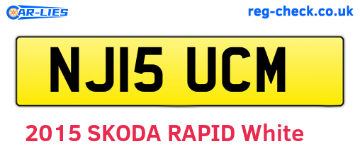 NJ15UCM are the vehicle registration plates.