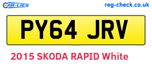 PY64JRV are the vehicle registration plates.
