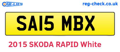 SA15MBX are the vehicle registration plates.