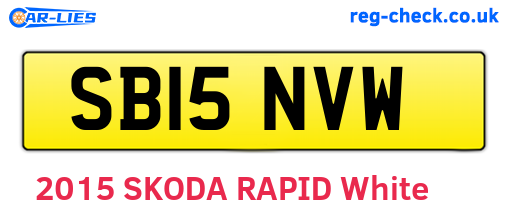 SB15NVW are the vehicle registration plates.
