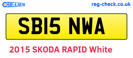 SB15NWA are the vehicle registration plates.