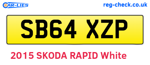 SB64XZP are the vehicle registration plates.