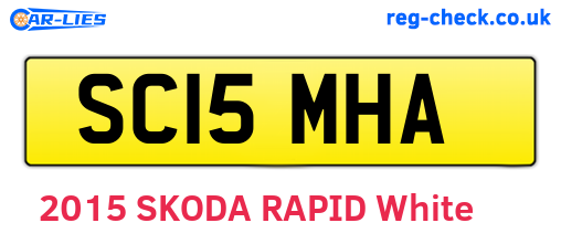 SC15MHA are the vehicle registration plates.