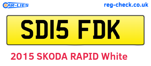 SD15FDK are the vehicle registration plates.
