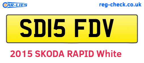 SD15FDV are the vehicle registration plates.