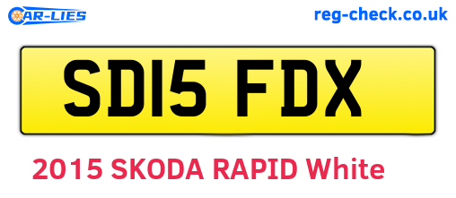 SD15FDX are the vehicle registration plates.