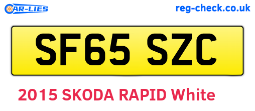 SF65SZC are the vehicle registration plates.